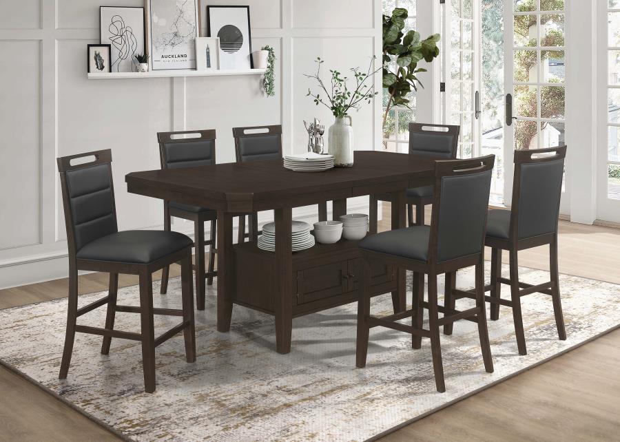 Prentiss Brown Counter Height Dining Table - furniture place usa