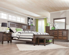 Franco Brown Eastern King Bed - furniture place usa