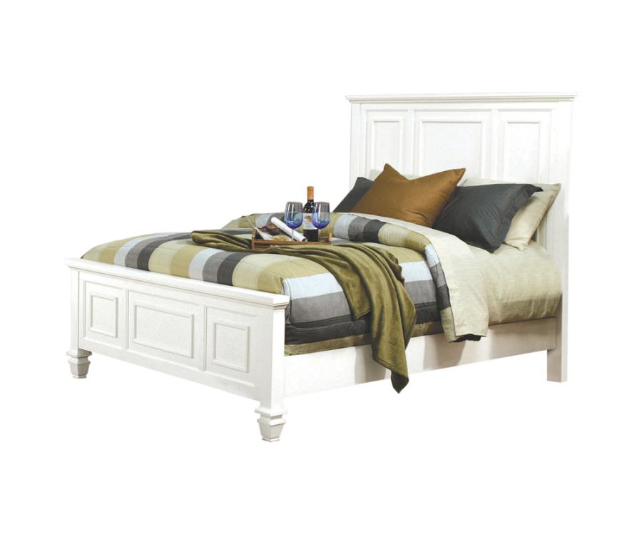 Sandy Beach Ivory Queen Bed 5 Pc Set - furniture place usa