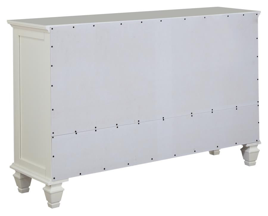 Sandy Beach Ivory Queen Bed 5 Pc Set - furniture place usa