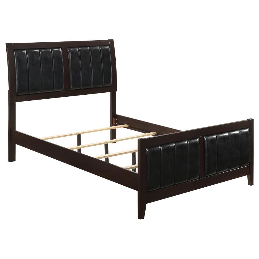 Carlton Brown Queen Bed 4 Pc Set - furniture place usa