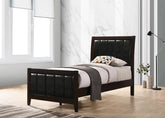 Carlton Brown Twin Bed 4 Pc Set - furniture place usa
