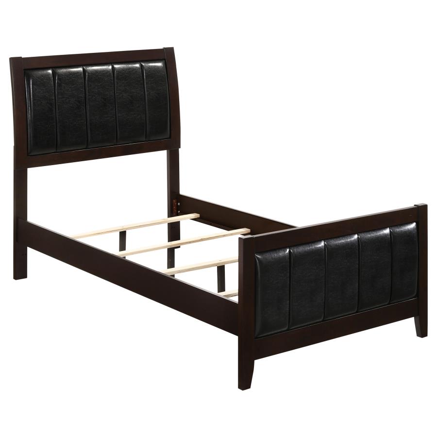 Carlton Brown Twin Bed 5 Pc Set - furniture place usa