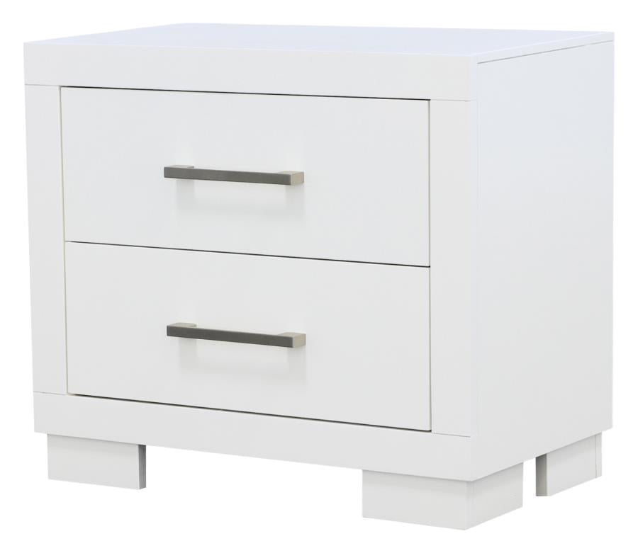 Jessica White Queen Bed 5 Pc Set - furniture place usa