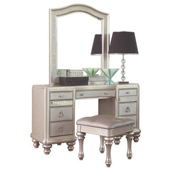 Bling Game Silver 3 Pc Vanity Set - furniture place usa