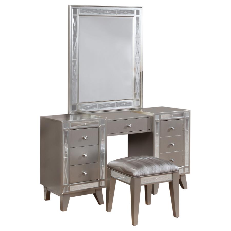 Leighton Silver Vanity Set - furniture place usa