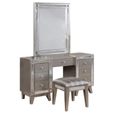 Leighton Silver Vanity Set - furniture place usa