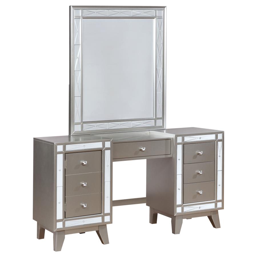 Leighton Silver Vanity Set - furniture place usa