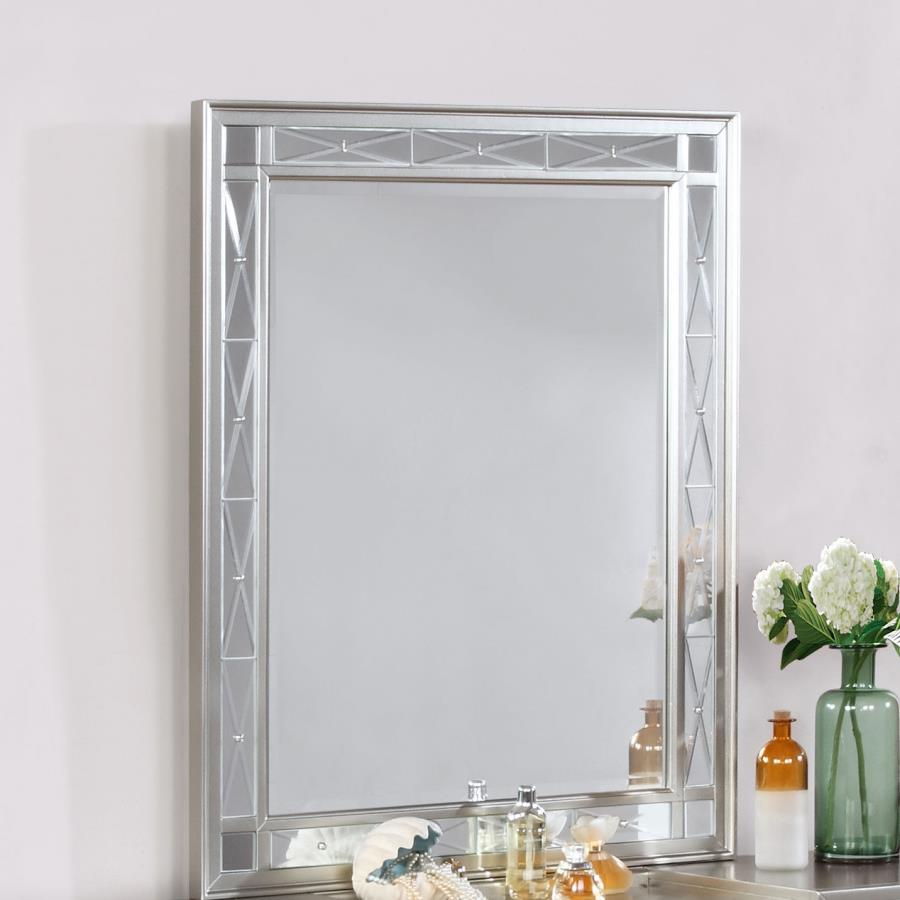 Leighton Silver Vanity Mirror - furniture place usa