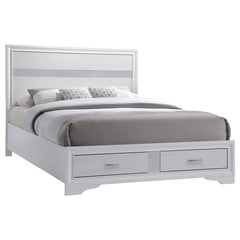 Miranda White California King Bed 4 Pc Set - furniture place usa