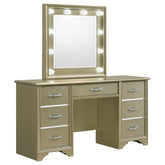 Beaumont Gold Vanity Table & Mirror - furniture place usa
