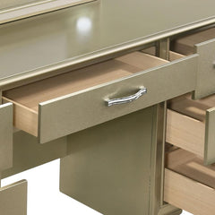 Beaumont Gold Vanity Table & Mirror - furniture place usa