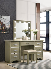 Beaumont Gold Vanity Table & Mirror - furniture place usa