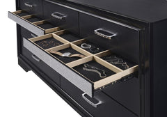 Miranda Black Dresser - furniture place usa