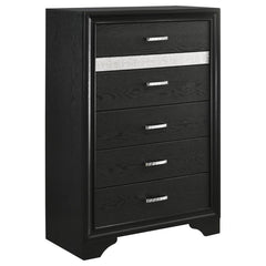 Miranda Black Chest - furniture place usa