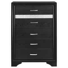 Miranda Black Chest - furniture place usa
