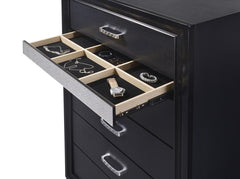 Miranda Black Chest - furniture place usa