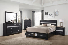 Miranda Black Chest - furniture place usa