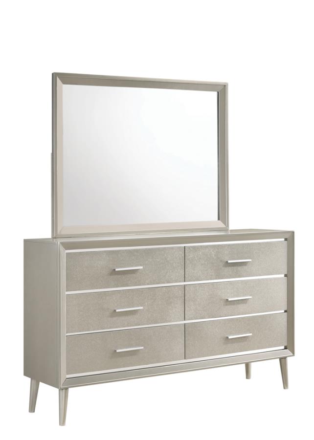Ramon Silver Dresser Mirror - furniture place usa