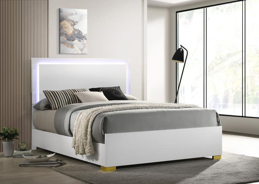 Marceline White Queen Bed - furniture place usa
