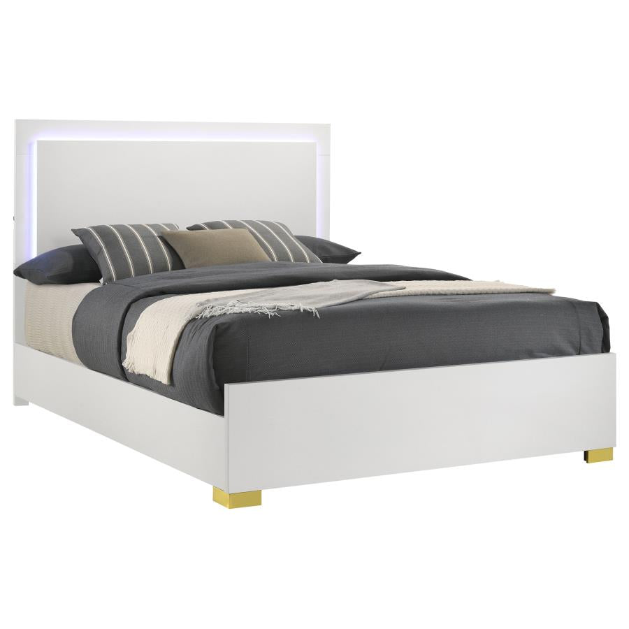 Marceline White Queen Bed - furniture place usa