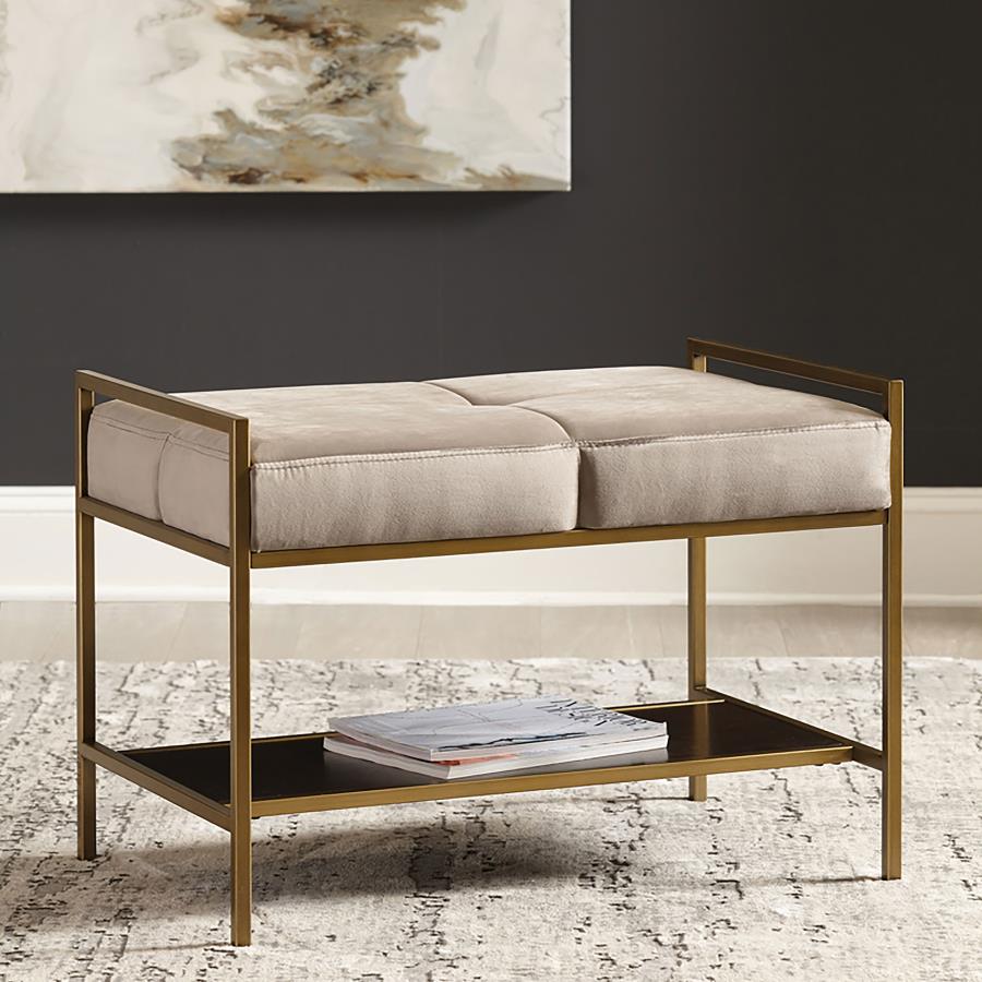 Maria Grey Bench - furniture place usa