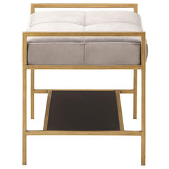 Maria Grey Bench - furniture place usa
