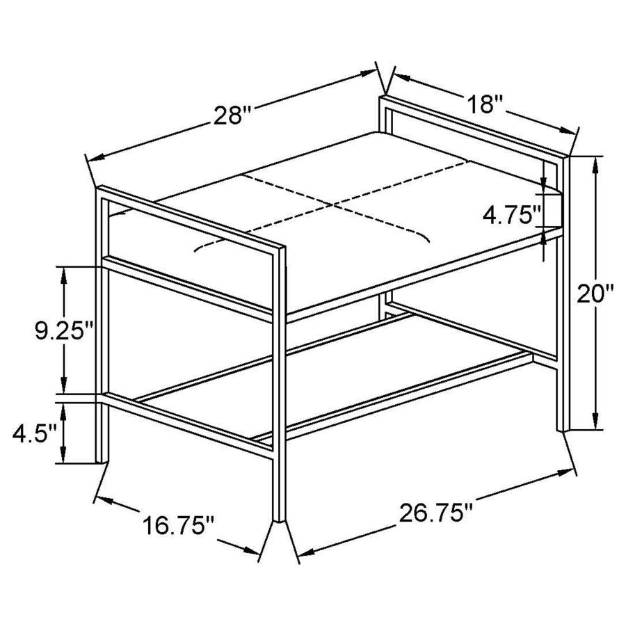 Maria Grey Bench - furniture place usa