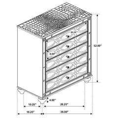 Gunnison Silver Chest - furniture place usa