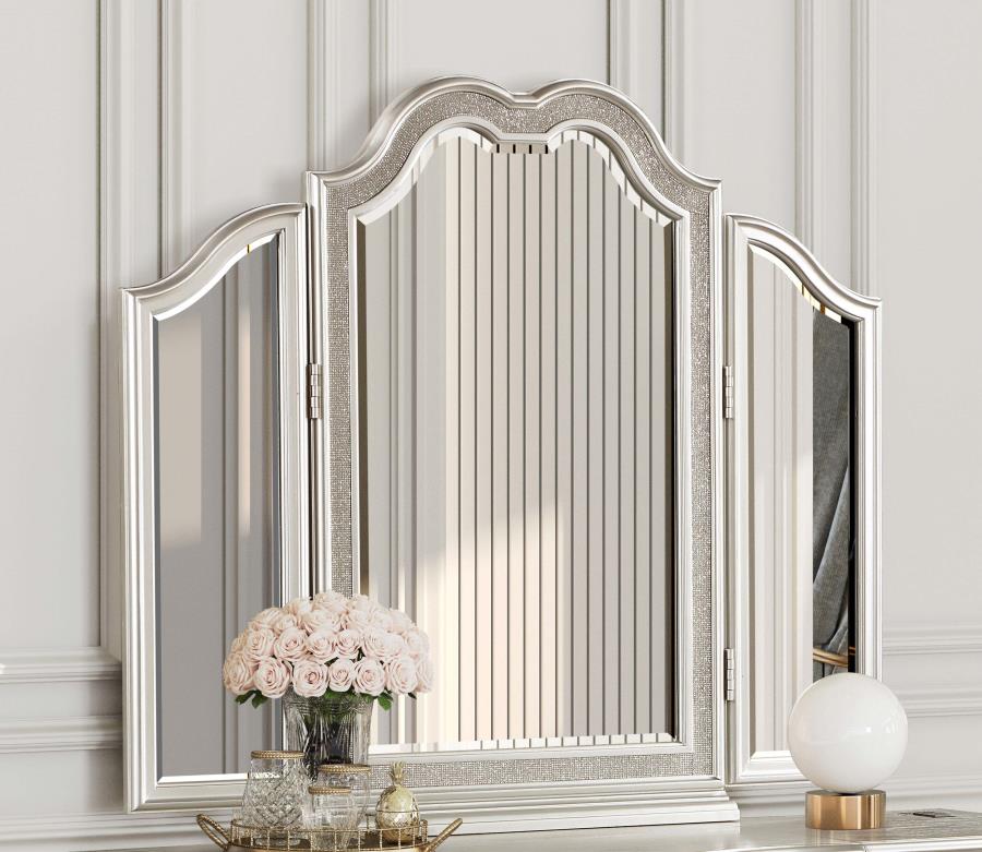 Evangeline Silver Vanity Mirror - furniture place usa