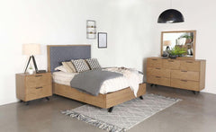 Taylor Brown Queen Bed 4 Pc Set - furniture place usa