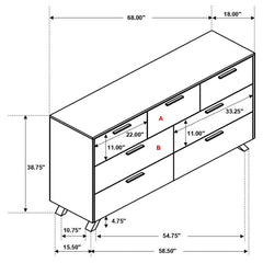 Taylor Brown Queen Bed 4 Pc Set - furniture place usa
