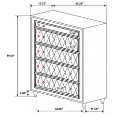 Antonella Beige California King Bed 5 Pc Set - furniture place usa