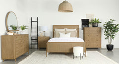 Arini Brown Queen Bed 5 Pc Set - furniture place usa