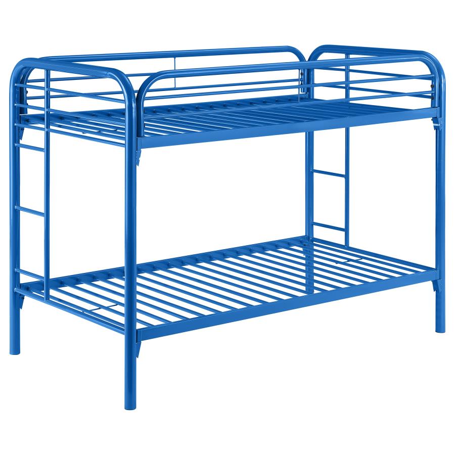 Morgan Blue Twin / Twin Bunk Bed - furniture place usa