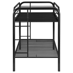 Morgan Black Twin / Twin Bunk Bed - furniture place usa