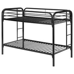Morgan Black Twin / Twin Bunk Bed - furniture place usa