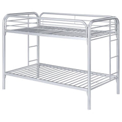 Morgan Silver Twin / Twin Bunk Bed - furniture place usa