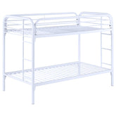 Morgan White Twin / Twin Bunk Bed - furniture place usa