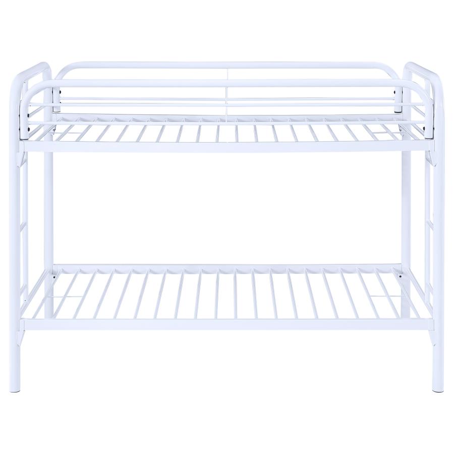 Morgan White Twin / Twin Bunk Bed - furniture place usa