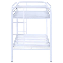 Morgan White Twin / Twin Bunk Bed - furniture place usa
