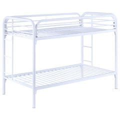 Morgan White Twin / Twin Bunk Bed - furniture place usa