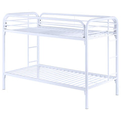 Morgan White Twin / Twin Bunk Bed - furniture place usa