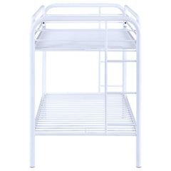 Morgan White Twin / Twin Bunk Bed - furniture place usa