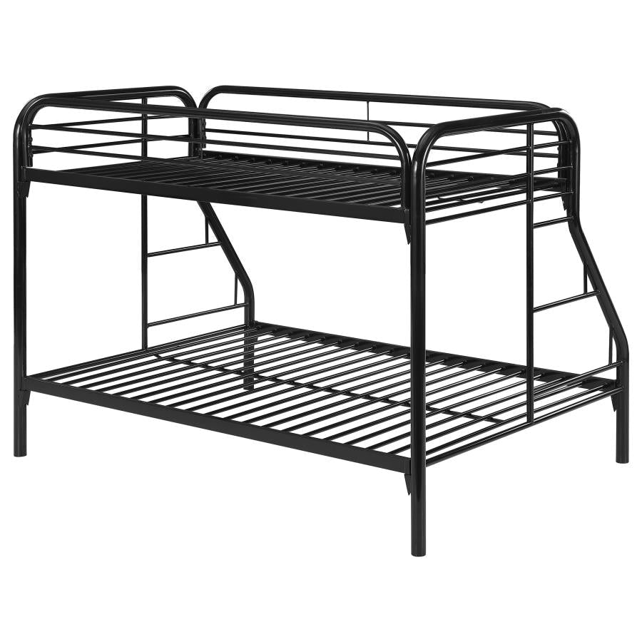 Morgan Black Twin / Full Bunk Bed - furniture place usa