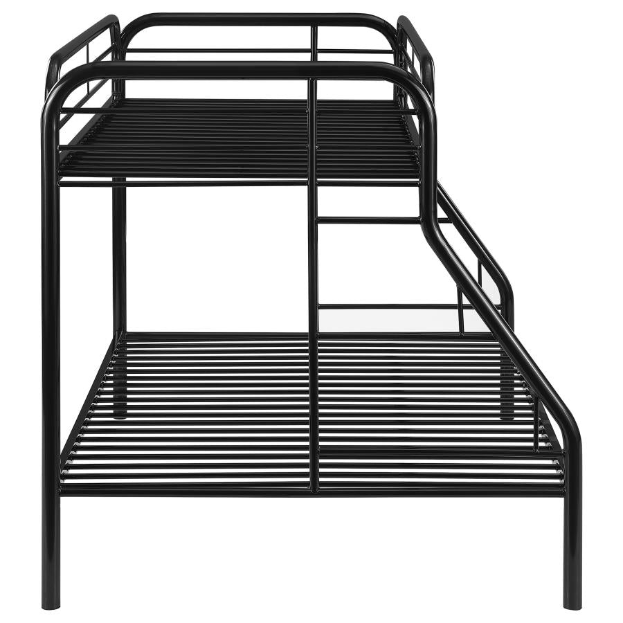 Morgan Black Twin / Full Bunk Bed - furniture place usa