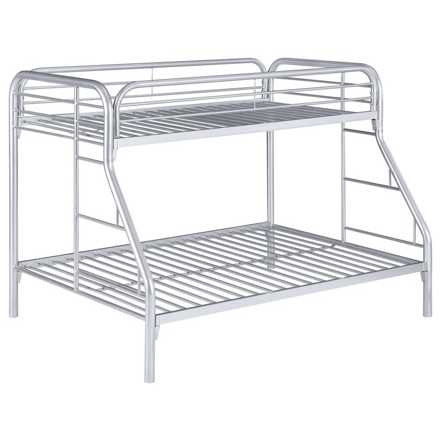 Morgan Silver Twin / Full Bunk Bed - furniture place usa