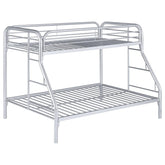 Morgan Silver Twin / Full Bunk Bed - furniture place usa