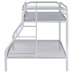Morgan Silver Twin / Full Bunk Bed - furniture place usa