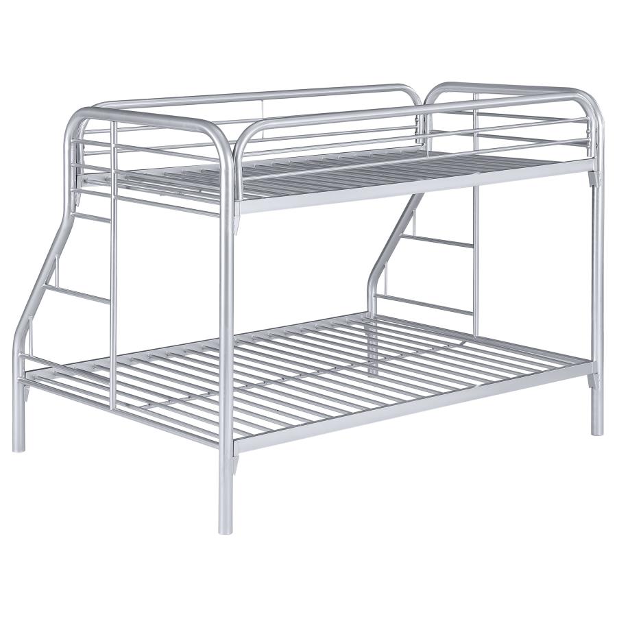 Morgan Silver Twin / Full Bunk Bed - furniture place usa
